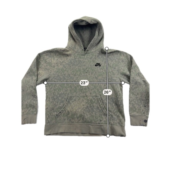 Nike SB Rain Camo Fleece Hoodie CV4320-320 Olive Green Large Mens - Picture 5 of 12